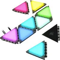 Paneles De Iluminacion Marca CORSAIR Modelo iCUE LC100 Para Case Kit De Inicio De 9 Piezas