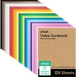 Papel Marca Cricut Modelo Value Cardstock, Rainbow Sampler 125 Hojas De 8.5" x 11" 2012123