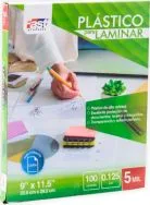 Plastico Para Laminar Marca Fast CX100 Espesor De 5Mil 100 Hojas De 9" X 11.5"