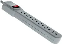 Regleta Marca Forza Modelo FSP-601UL Con 6 Tomas Color Gris Capacidad De 90 Joules