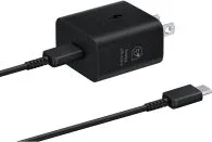 SAMSUNG CARGADOR 1 USB-C 25W DE PARED NEGRO CON CABLE EP-T2510XBTGTW