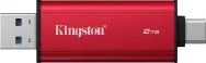 SSD Externo (Unidad De Estado Solido) Marca Kingston Modelo Dual SPSD/2TB Capacidad De 2TB Conexion USB-C y USB-A