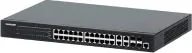 Switch Gigabit Ethernet PoE+ Marca INTELLINET Modelo 561426 De 24 Puertos Con 4 Puertos SFP Base-T Administrable Por Web