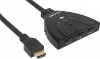 Switch Manhattan 207874 HDMI 3 Puertos Resolución 4K a 60Hz Alimentacion USB