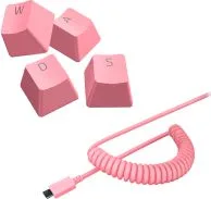 TECLA PBT RAZER QUARTZ ROSADO PARA TECLADOS CON CABLE ESPIRAL