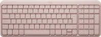 Teclado Compacto Inalambrico Marca Logitech Modelo K250 En Espanol Conexion Bluetooth Color Rosado