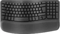 Teclado Ergonomico Inalambrico Marca Logitech Modelo Wave Keys En Espanol Color Grafito Conexion Con Receptor