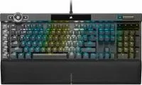Teclado Para Gamers Marca CORSAIR Modelo K100 RGB Mecanico Y Optico Con Interruptores OPX En Ingles Color Negro Conexion USB-A
