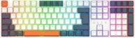 Teclado Para Gamers Marca Redragon Modelo TRUNDLE K668WBO RGB En Espanol Color Blanco Negro Y Naranja