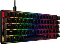 TECLADO HYPERX ALLOY ORIGINS 65 INGLES AQUA NEGRO 56R64AA#ABA