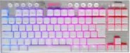 Teclado Inalambrico Para Gamers Modelo Horus TKL K621 Marca Redragon Con RGB Switch Red Idioma Espanol Color Blanco