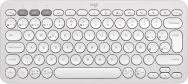 Teclado Inalambrico Marca Logitech Modelo Pebble Keys 2 K380S Multi-Dispositivo Color Blanco En Espanol Conexion Bluetooth