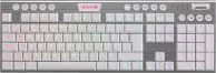 Teclado Inalambrico Modelo Horus K618 Marca Redragon Con Switch Red Y RGB Idioma En Espanol Color Blanco