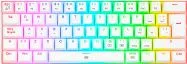 Teclado Modelo Dragonborn K630 Marca Redragon Con RGB Switch Brown Idioma En Espanol Conexion USB-C Color Blanco