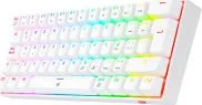 Teclado Modelo Dragonborn K630 Marca Redragon Con RGB Switch Red Idioma En Espanol Conexion USB-C Color Blanco