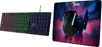 TECLADO+MOUSE Y PAD OPTICO XTECH XTK-535S ESPAÑOL USB GAMING RGB