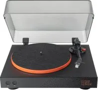 Tocadiscos De Acetato Marca JBL Modelo Spinner BT Conexion Bluetooth Color Negro Con Naranja