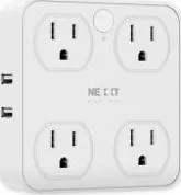 Toma Corriente Smart Marca Nexxt Modelo NHP-T615 Con 4 Tomas Y 2 Puertos USB-A Compatible Con Alexa